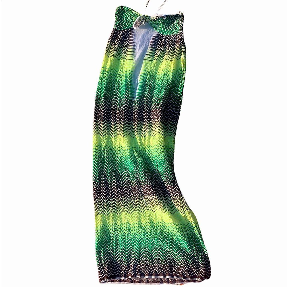 Missoni Knit Chevron Maxi Halter Dress